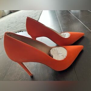 Schultz suede pumps, brand new with tags. 6.5, color flaming  orange